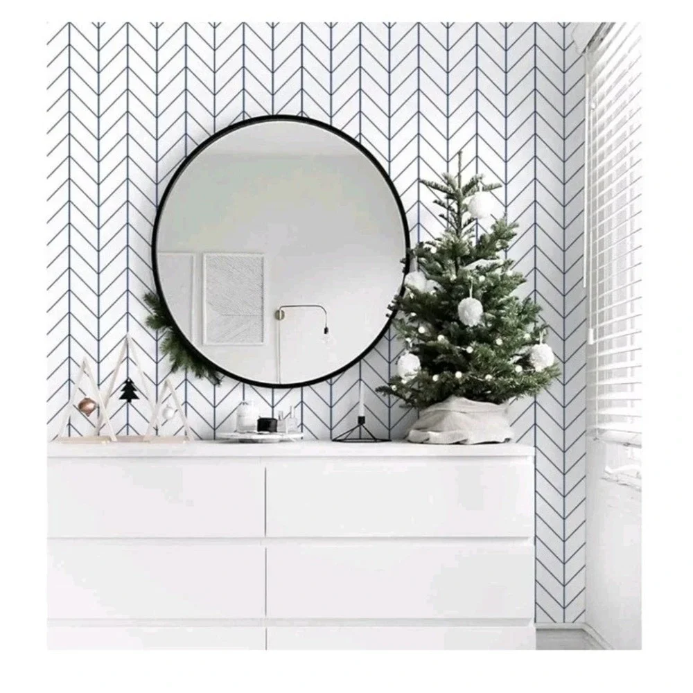 Lxcreat Blue & White Peel and Stick Vinyl Contact Paper 17.71